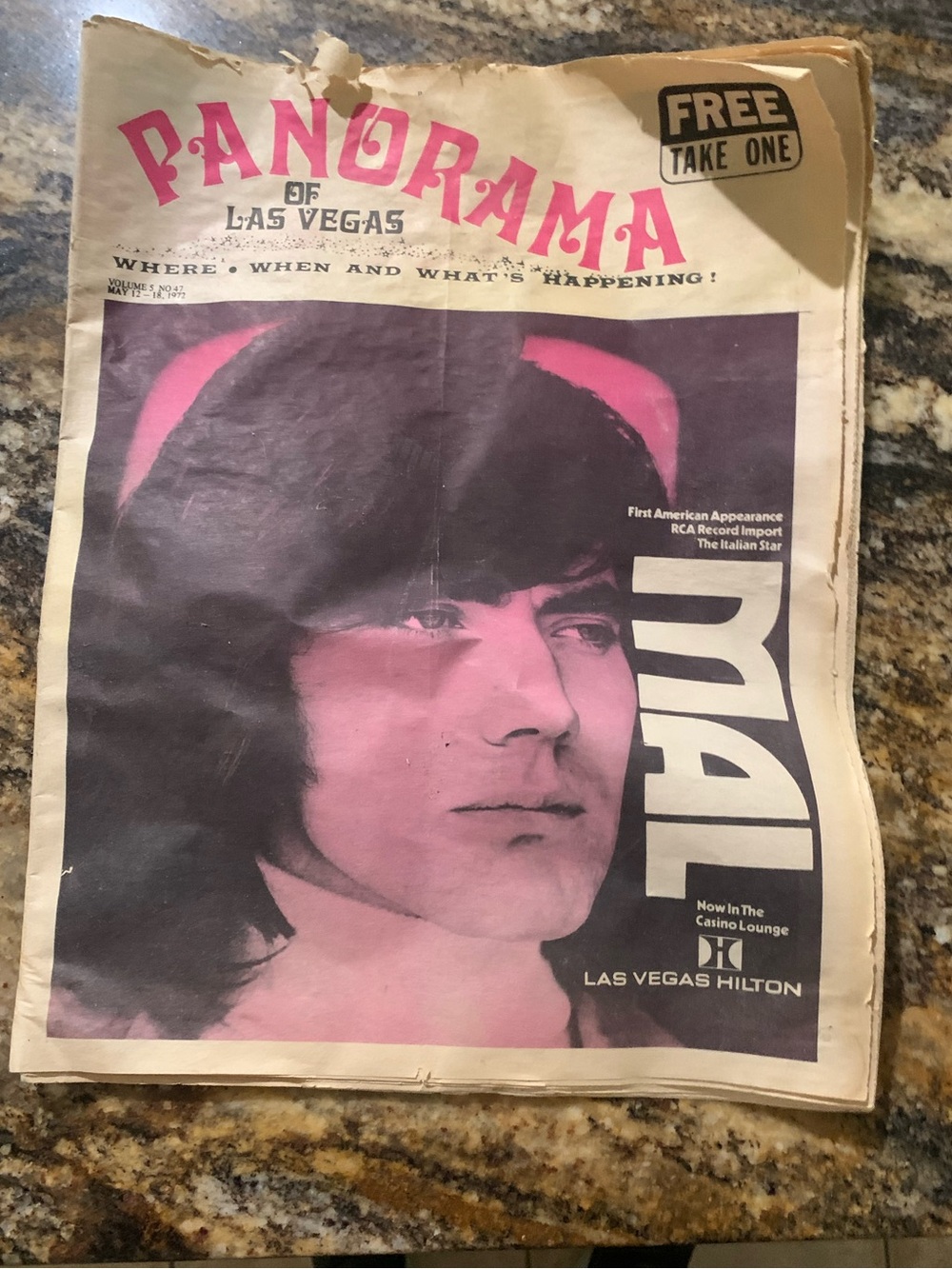 VTG 1972 Panorama of Las Vegas Newspaper